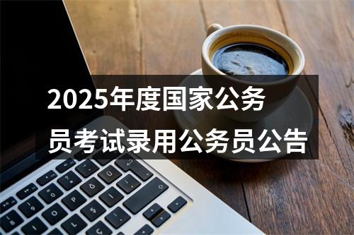 2025年度国家公务员考试录用公务员公告 图片