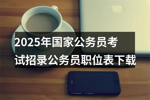 2025年国家公务员考试招录公务员职位表下载 图片