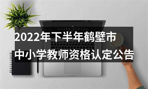 2022年下半年鹤壁市中小学教师资格认定公告 图片